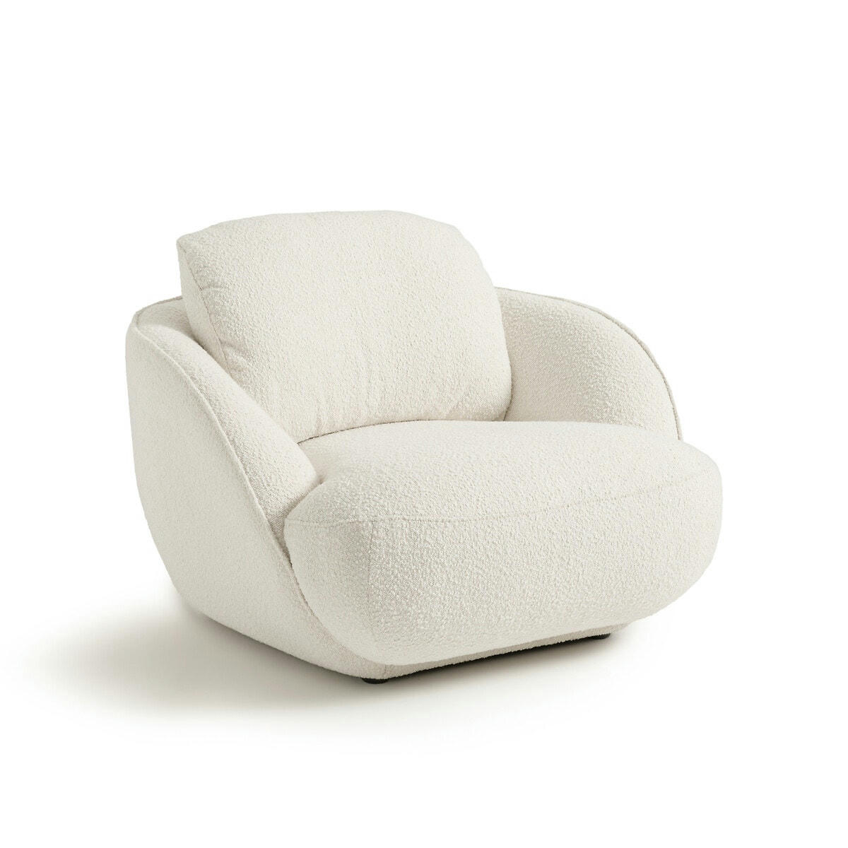 Fauteuil boule tissu bouclette, Alpine