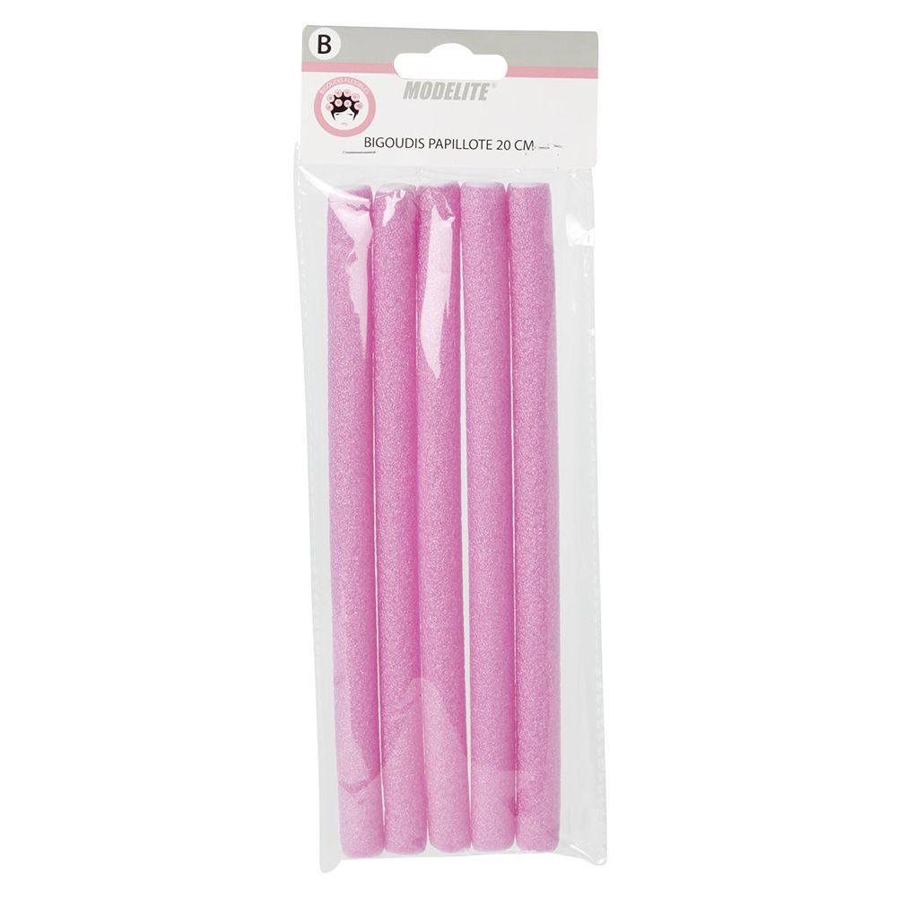 Bigoudi papillotte rose fuchsia L20 cm x5