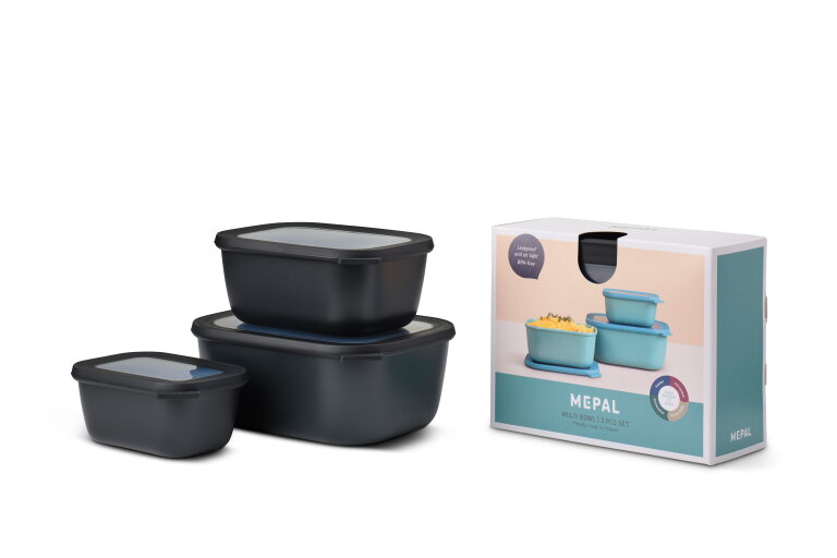 Multikom Cirqula rechthoekig 3-delige set (750 1500 3000) - Nordic black