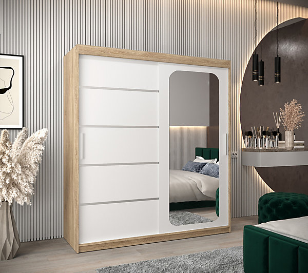 Armoire Promo V2 a portes coulissantes H. 200 x L. 180 x P. 62 2 portes