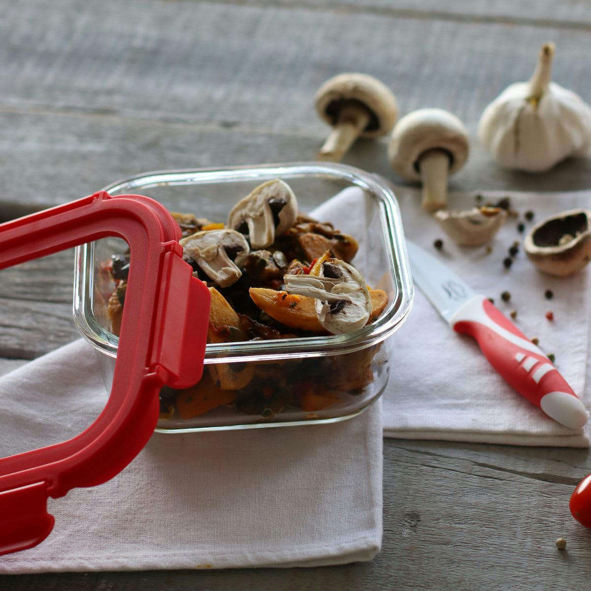 CRISTAL - Boîte hermétique carré 800ml en verre