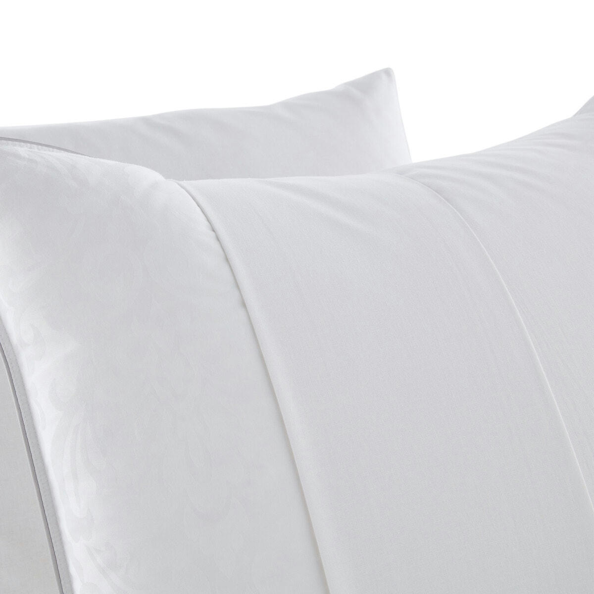 Lot de 2 sous-taies oreiller cretonne pur coton