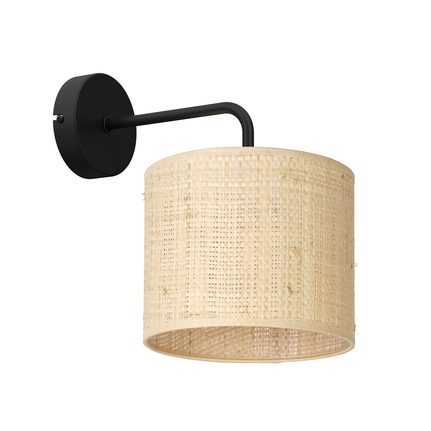 Kinkiet czarny Rattan 1xE27x15W wym:24x18x26cm IP20 Luminex