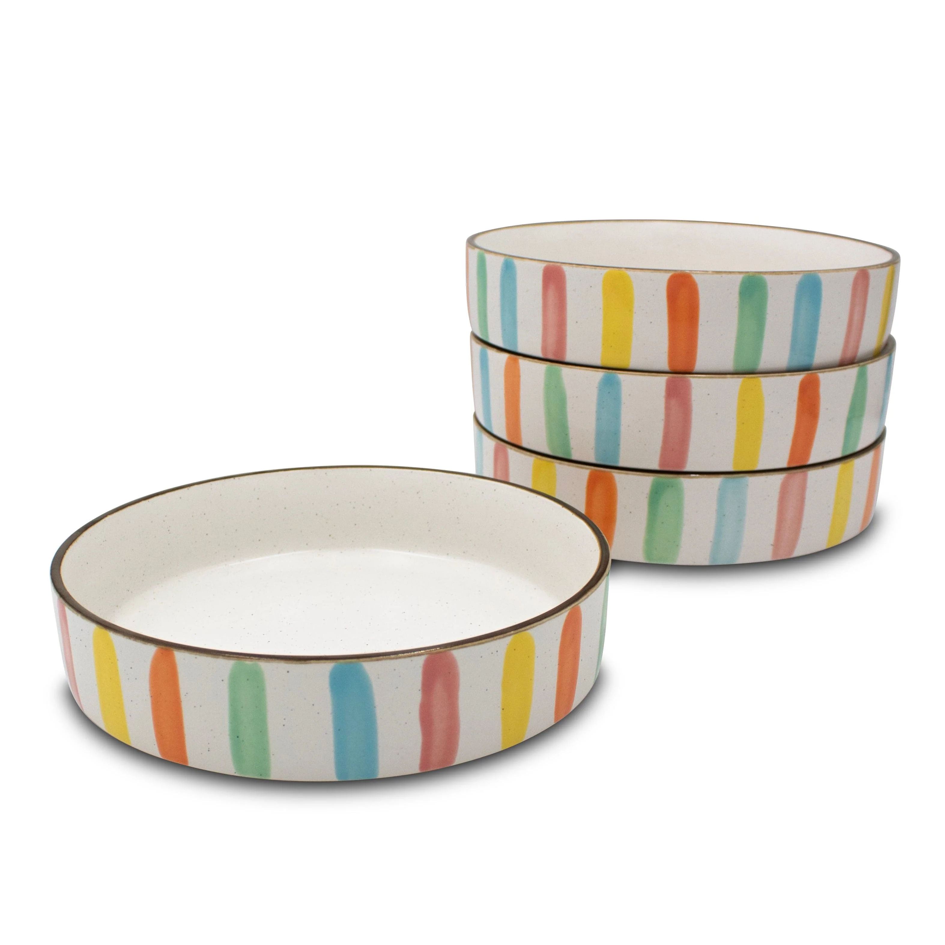 Darbie Angell Happy Spring Summer Set of 4 Pasta Bowls