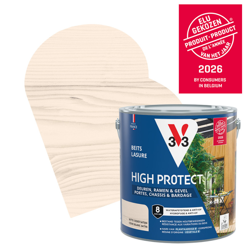 Lasure pour bois High Protect cèdre blanc 2,5 L V33