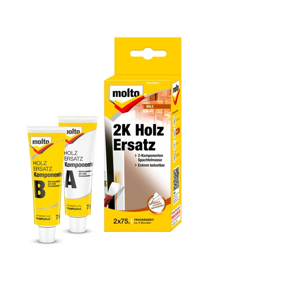 Holzspachtel, 150 g, gelb
