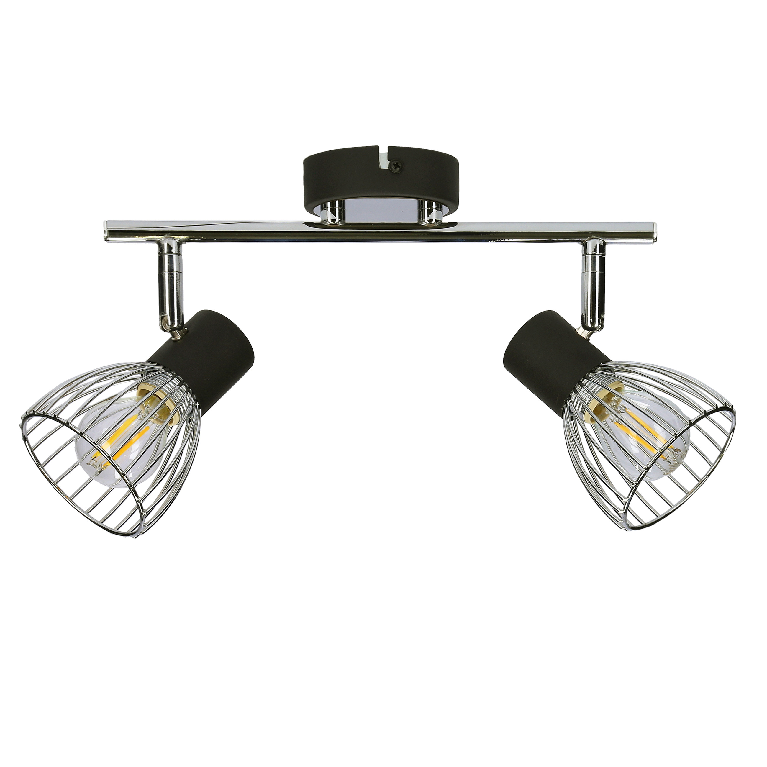 Lampa sufitowa chromowana czarna MODO2xE14x40W wym: 15x39x8 cm Candellux