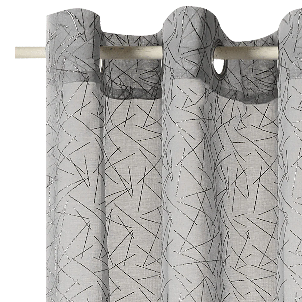 4MURS Voilage HALO coloris gris 140 x 240 cm