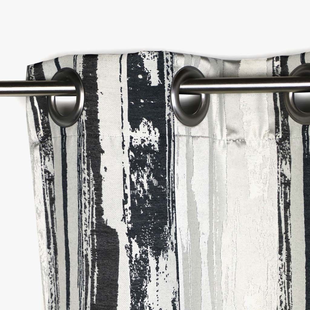 Cortinado Abstrato Preto e Cinza LAKI