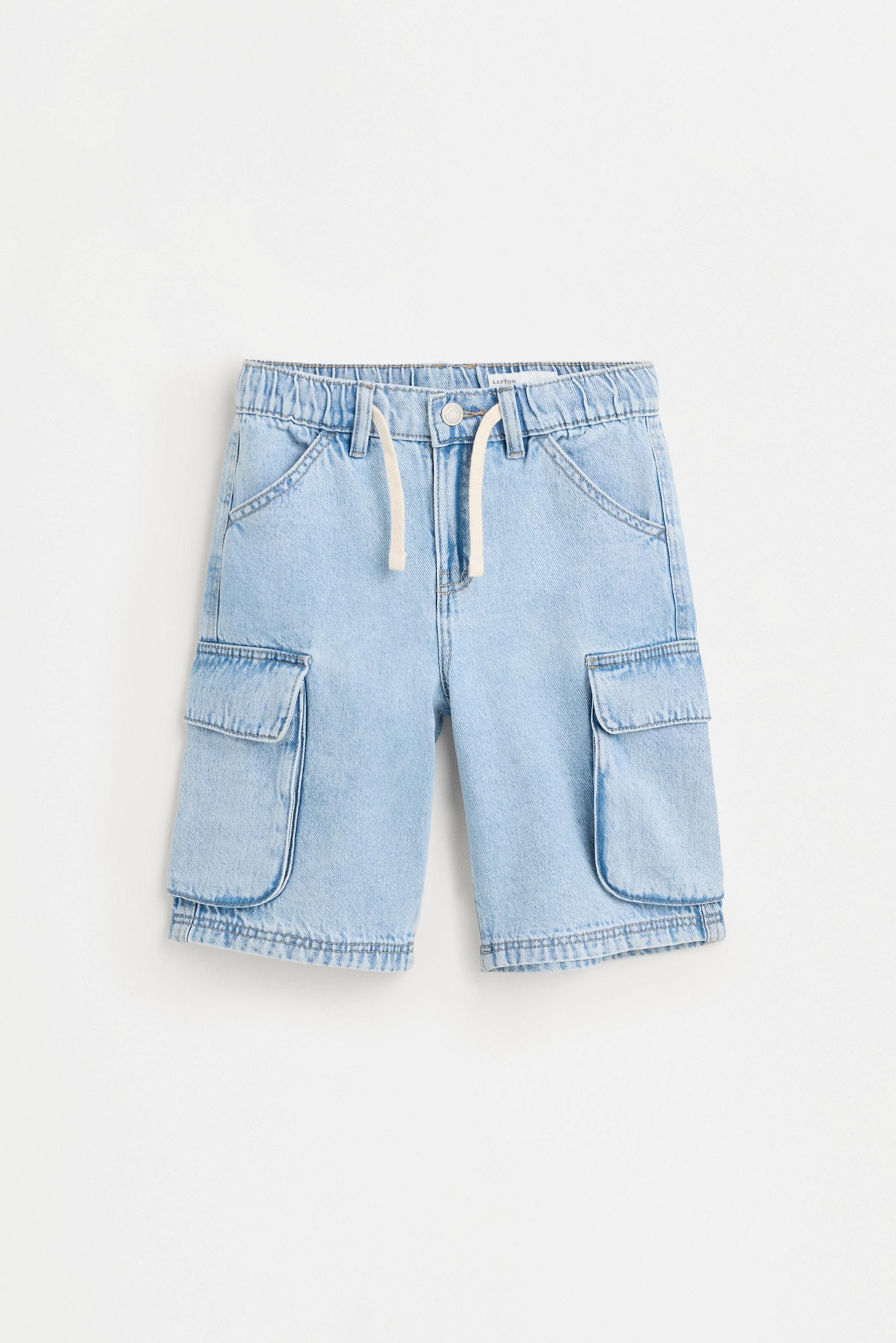 Bermuda denim cargo wide leg