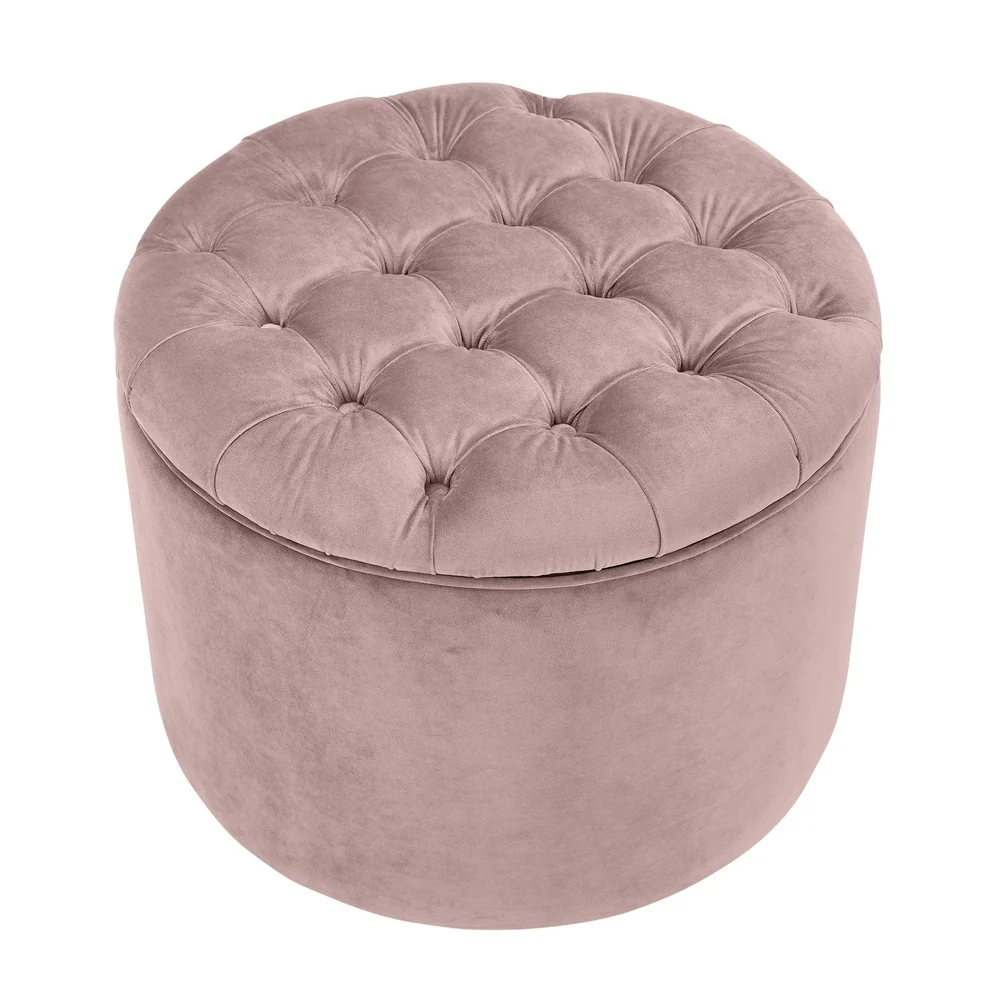 Queen Velvet Storage Ottoman