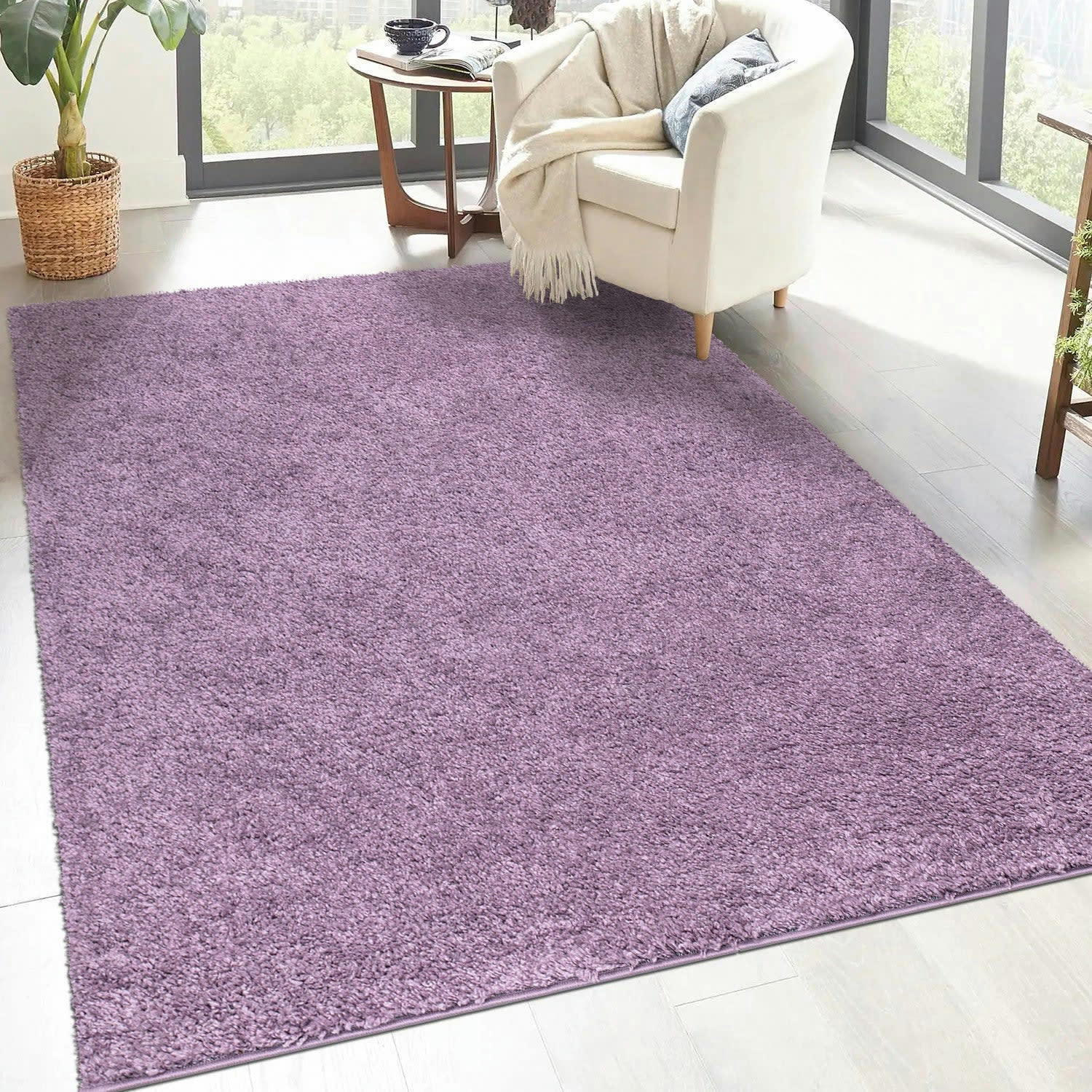 SOFTY - Tapis à poils longs SOFTY violet de parme 60x110cm