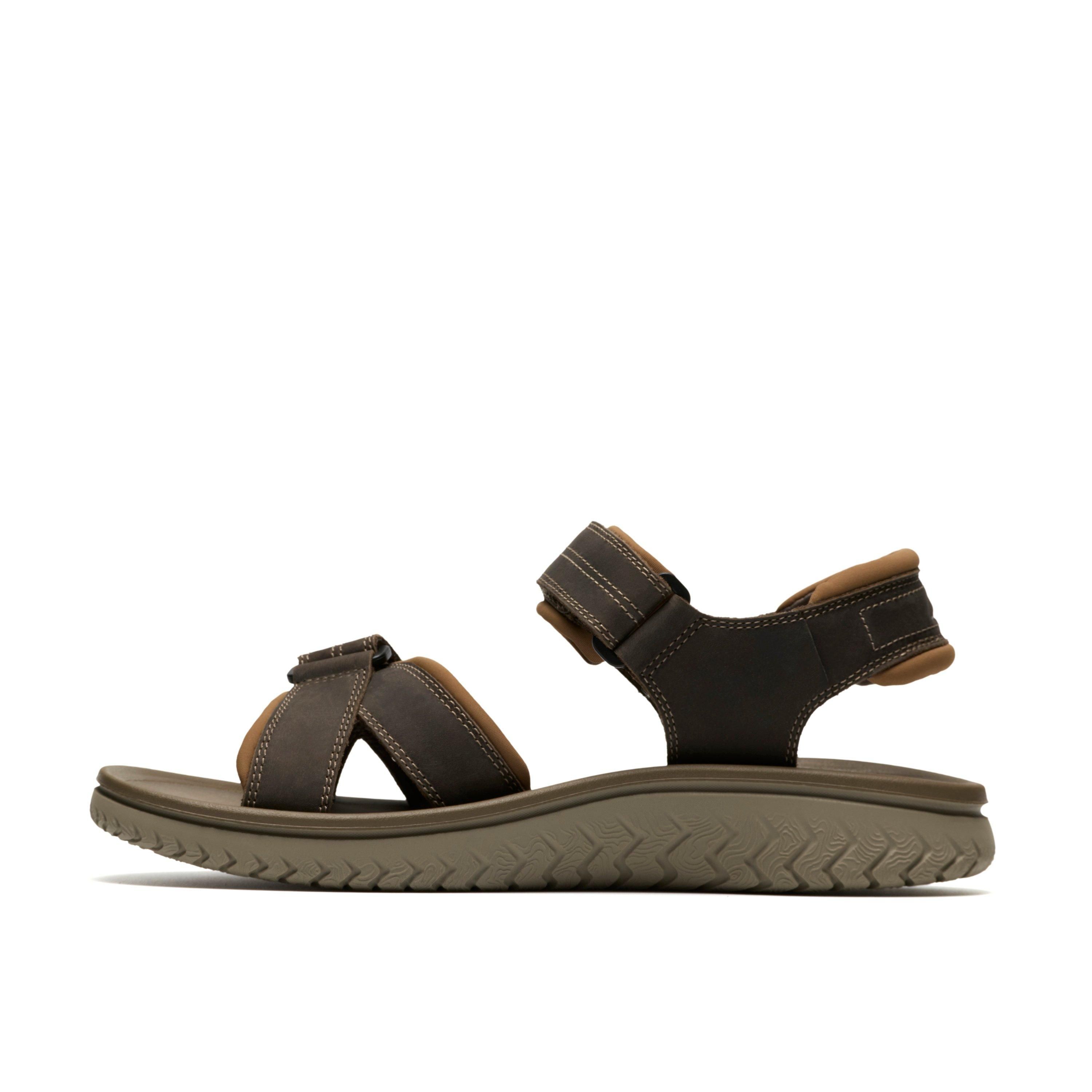 Clarks Wesley Shore Taupe Flat Sandals,Two Part Sandals