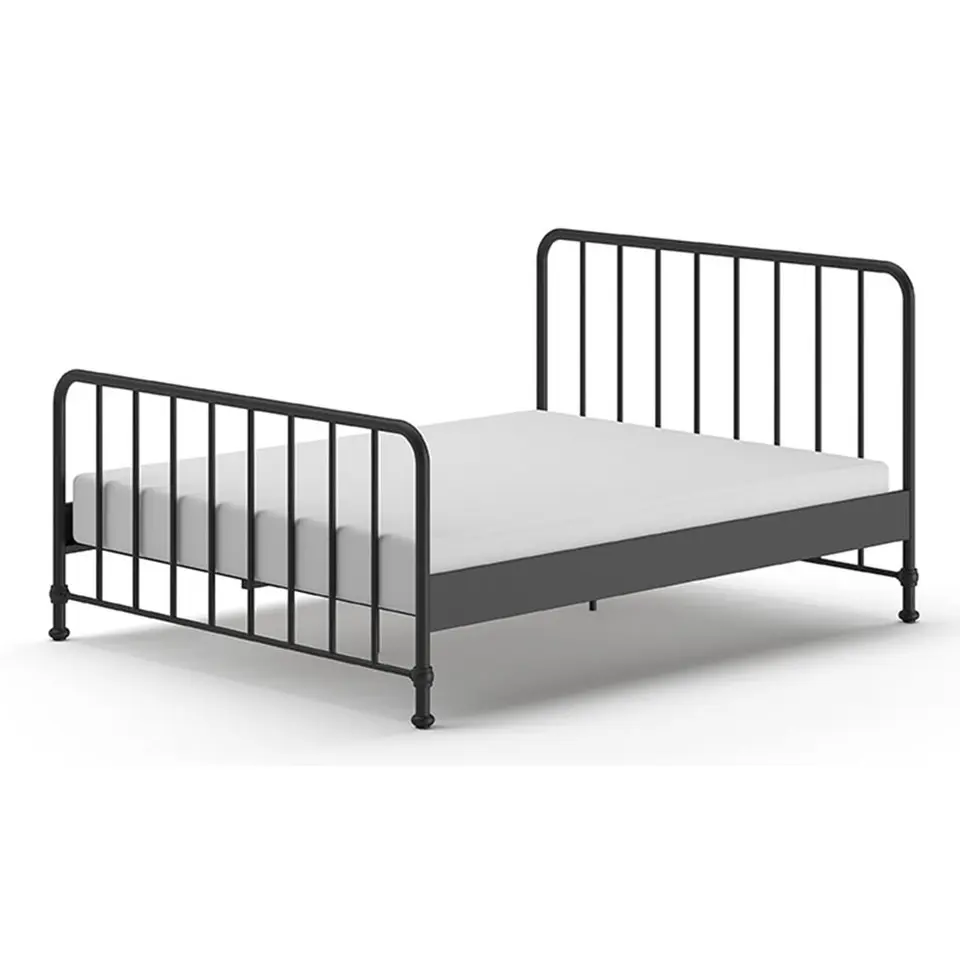 Vipack bed Bronxx - zwart - 160x200 cm