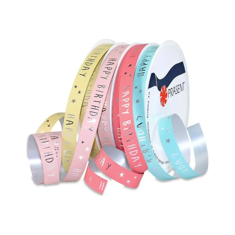 Geschenkband 6er-Set Happy Birthday