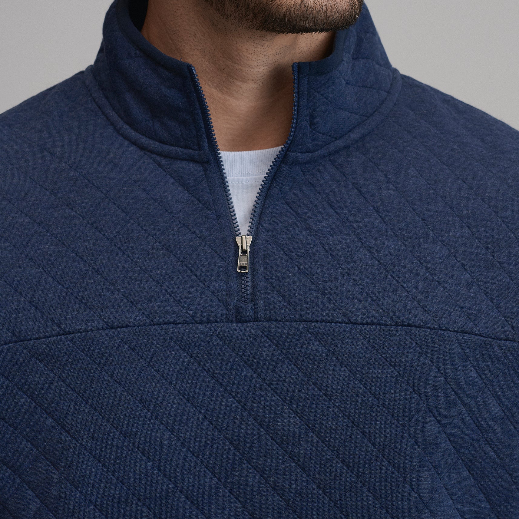 Men's Quilted Quarter-Zip Pullover