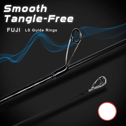 NNEOBA 2.2M Fast Action Spinning Rod Light Carbon Lure Rod Black