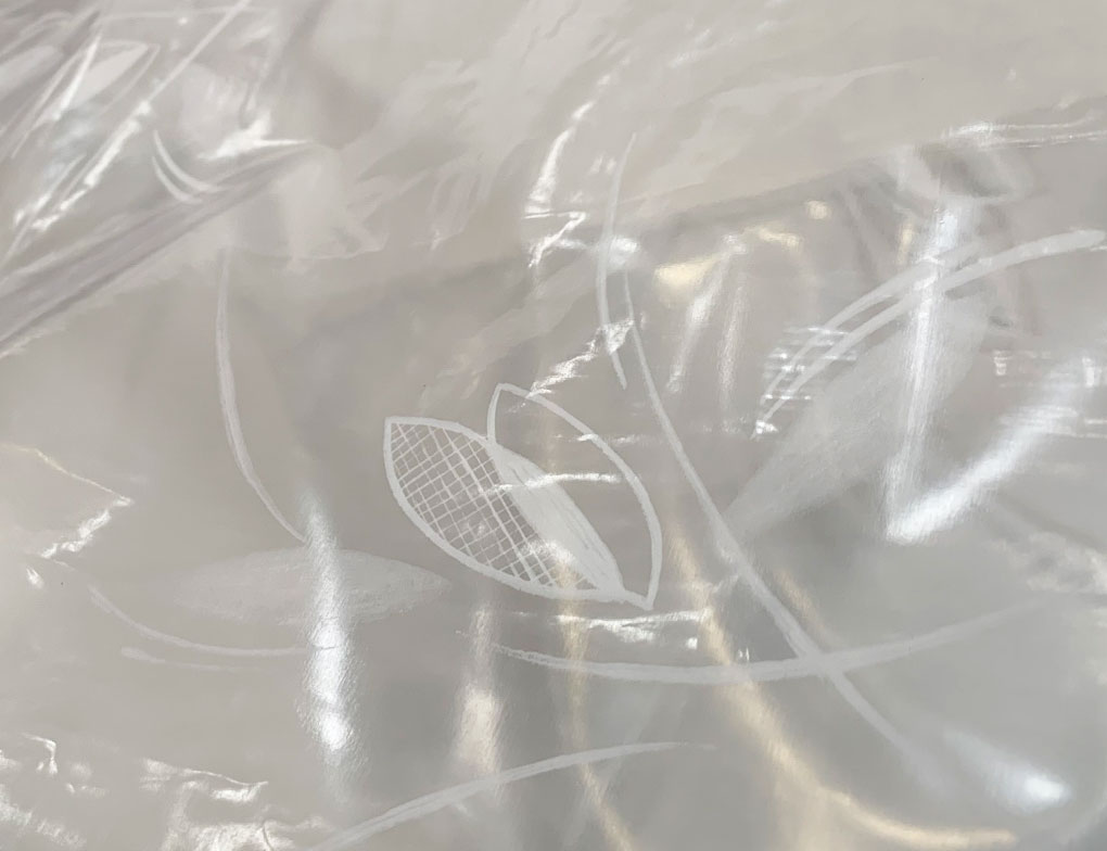 Folie Blumenranke Transparent
