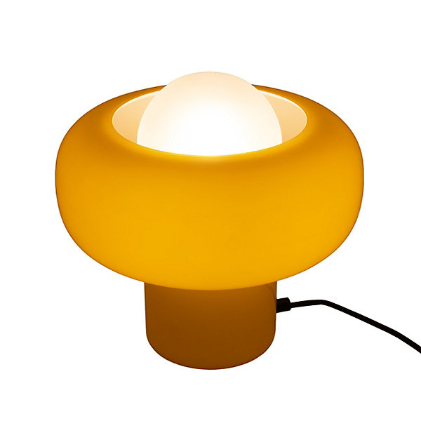 Lampe à poser en verre jaune H.25 cm G9 5 W Jumell Boli