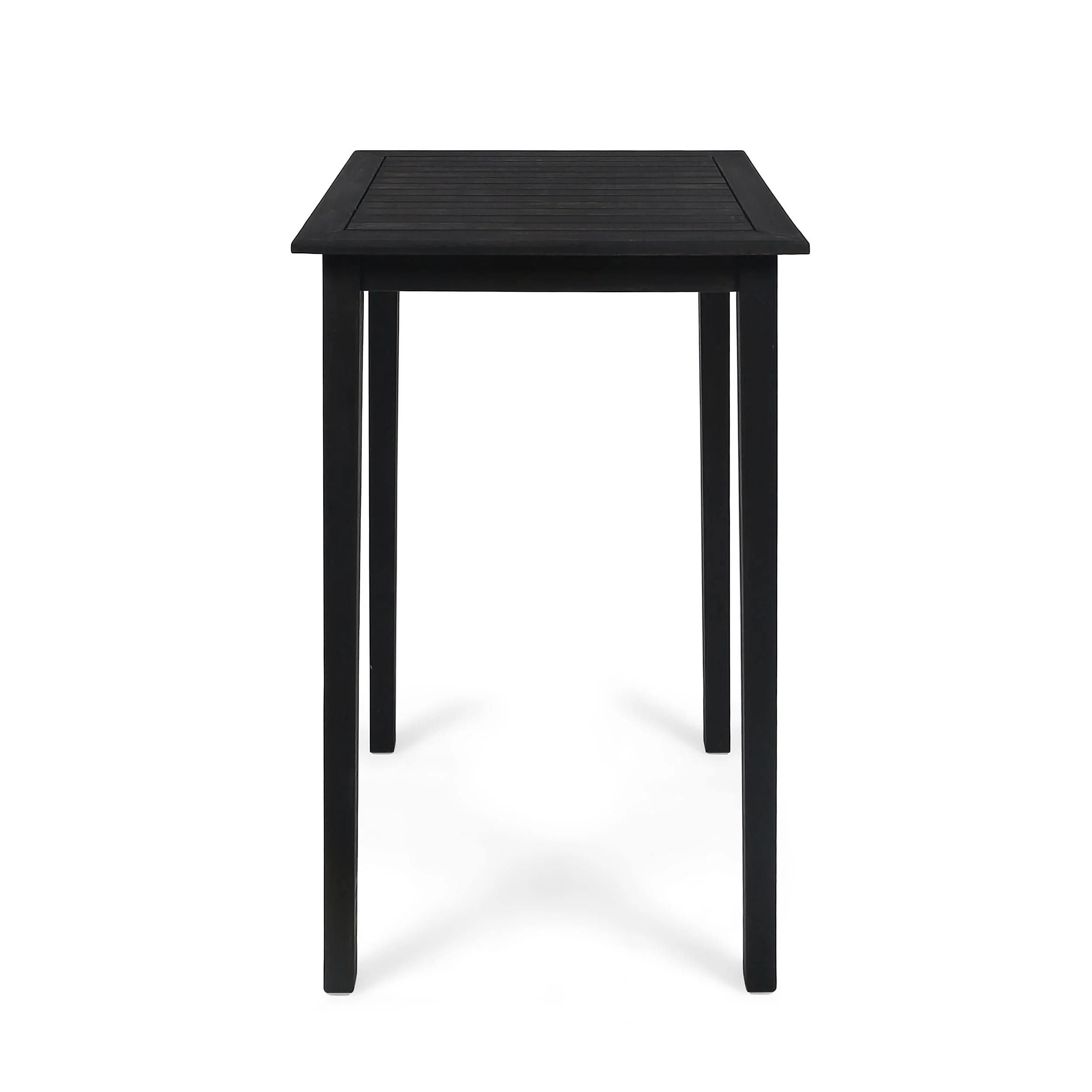 Outdoor Minimalist Wood Square Bar Table - Dark Gray