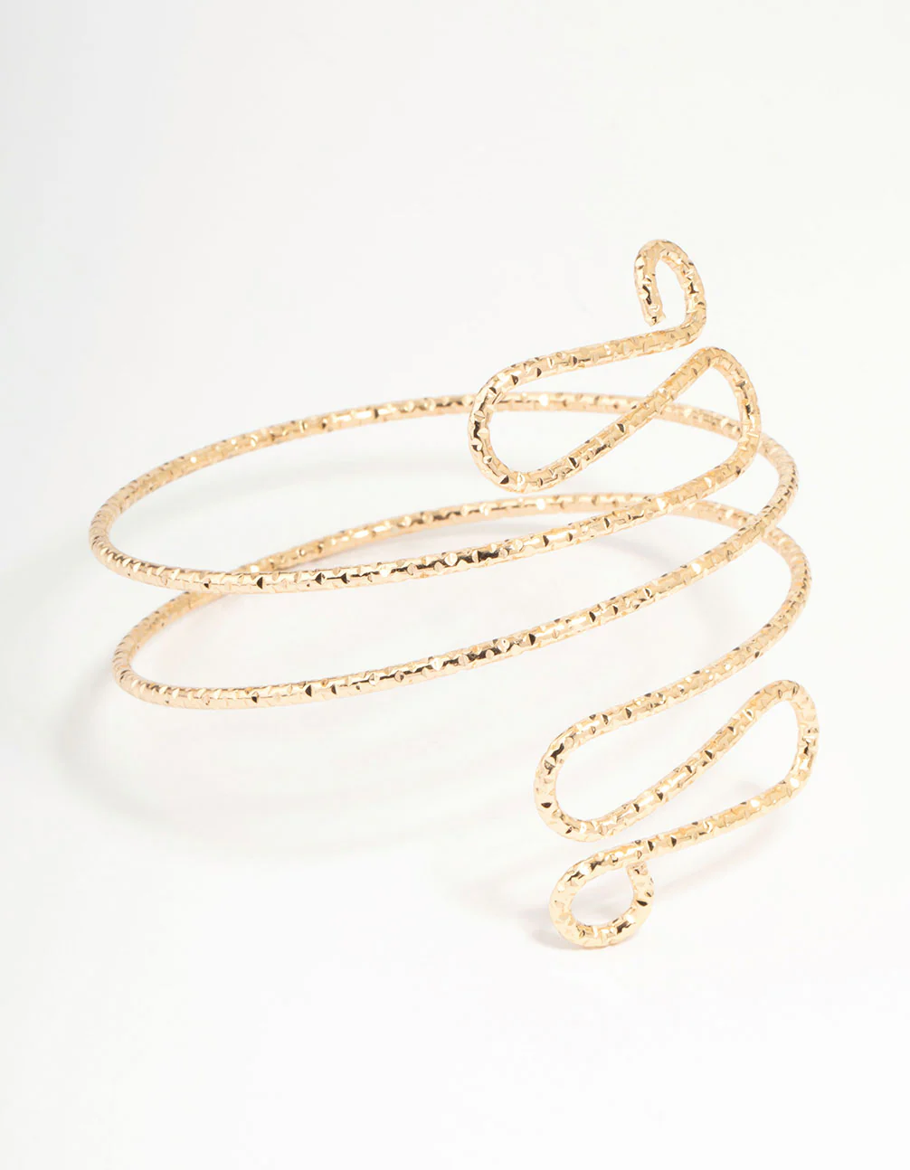 Gold Molten Twisted Arm Cuff