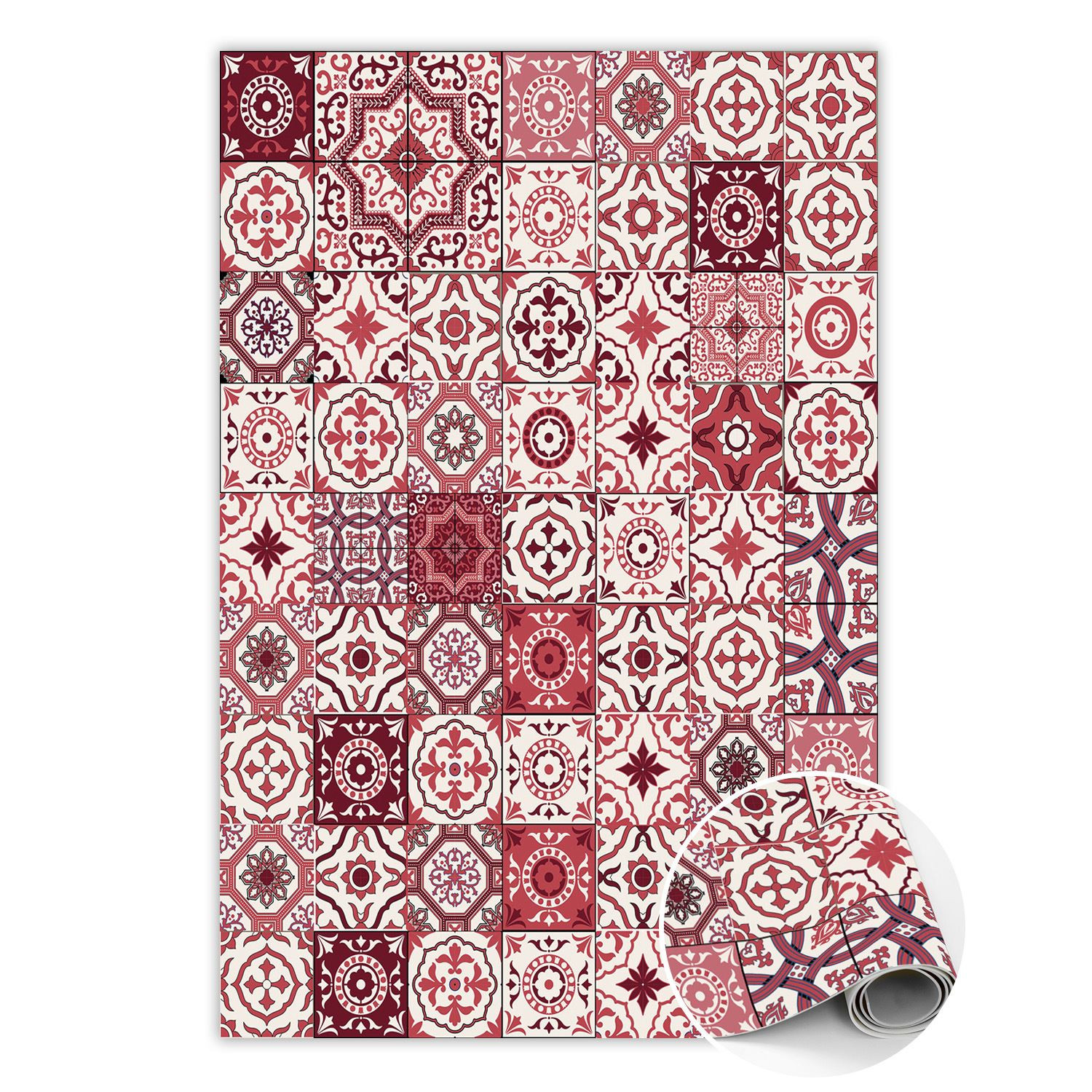 Modny dywan winylowy Portugalskie kafelki 60 x 90 cm