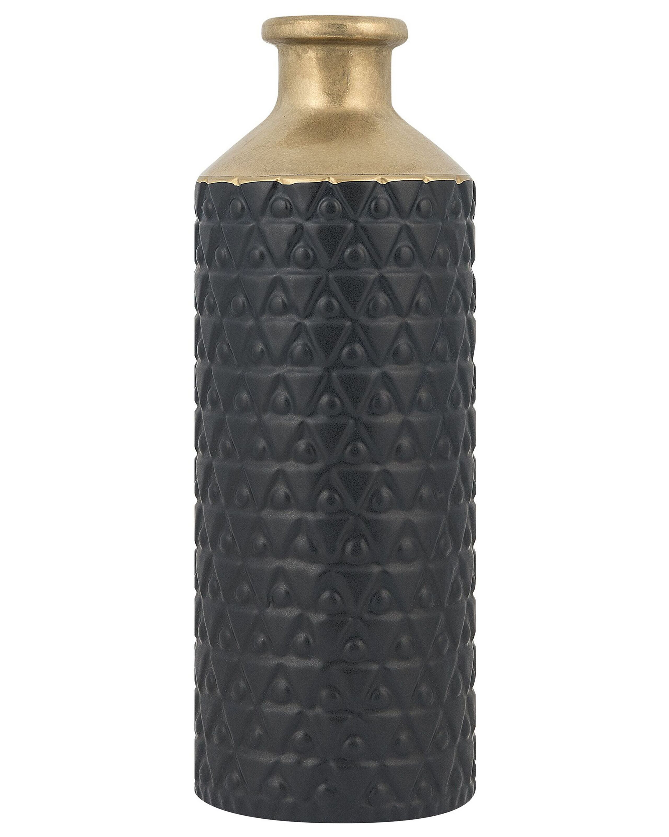 Ceramiczny wazon dekoracyjny czarny ozdoba