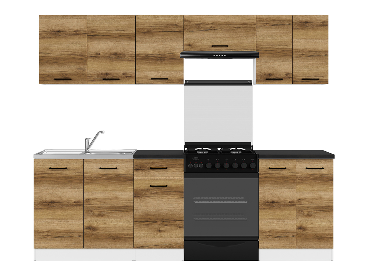 Komplet kuchenny Junona Line 240 cm dąb delano jasnyz blatem