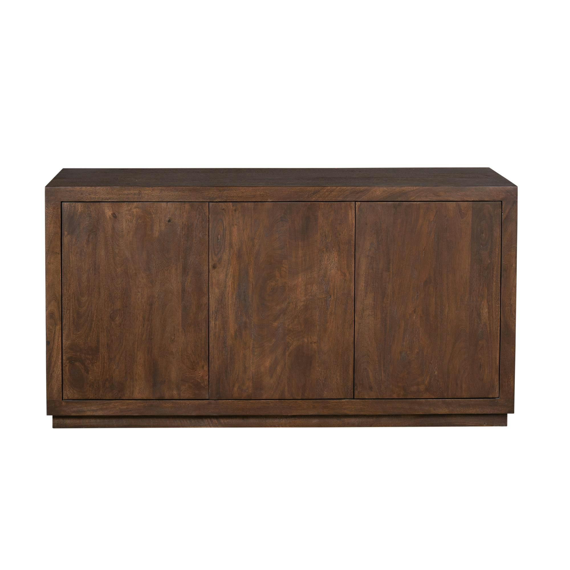 Buffet bois foncé 3 portes style minimaliste MONTARO