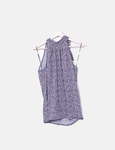 Camaïeu Flowing blue floral blouse