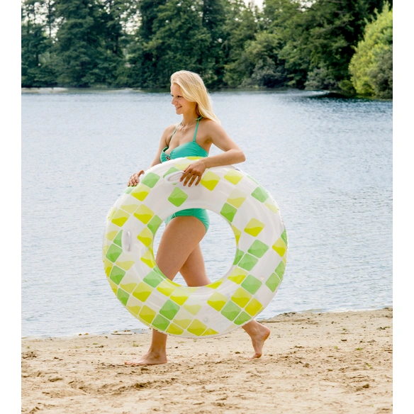 Schwimmhilfe, XL Wasserring Mosaik, hellgrün / dunkelgrün, 108 cm