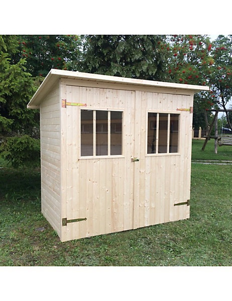 Abri de jardin CLONER en bois épicéa 150x120 cm H. 224 cm-124 --180 --Vert-124