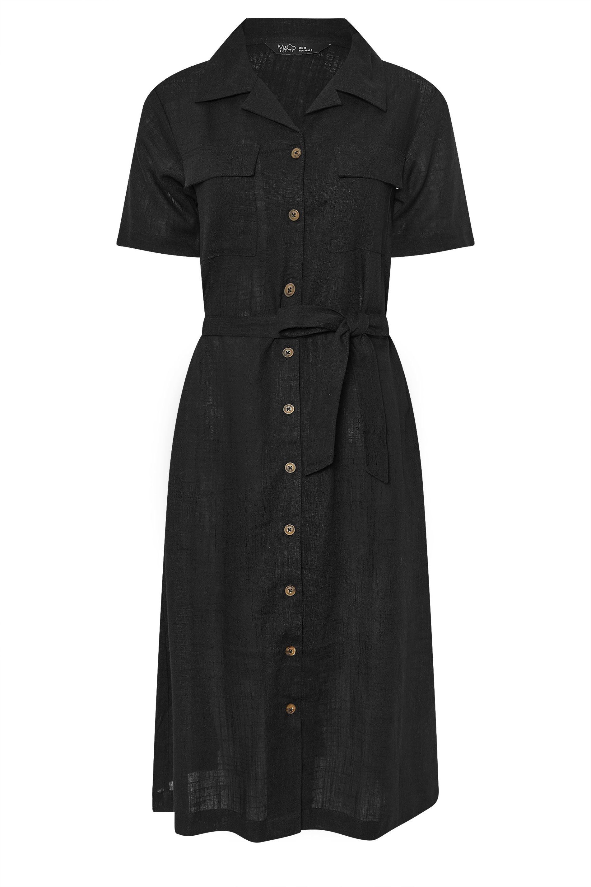 M&Co Petite Linen Shirt Dress