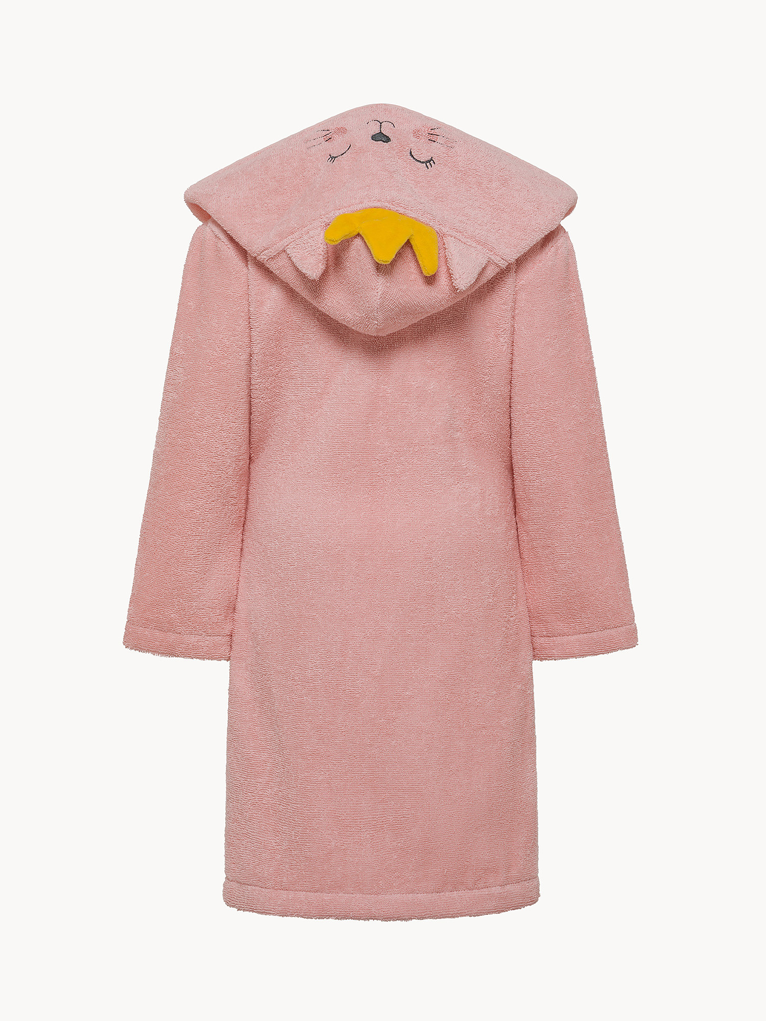 Accappatoio in puro cotone dettaglio gattino