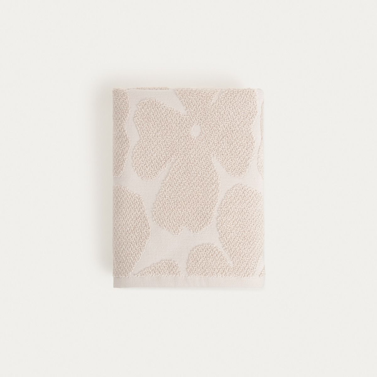 Ręcznik FLORES beżowy żakardowy 50x90 cm