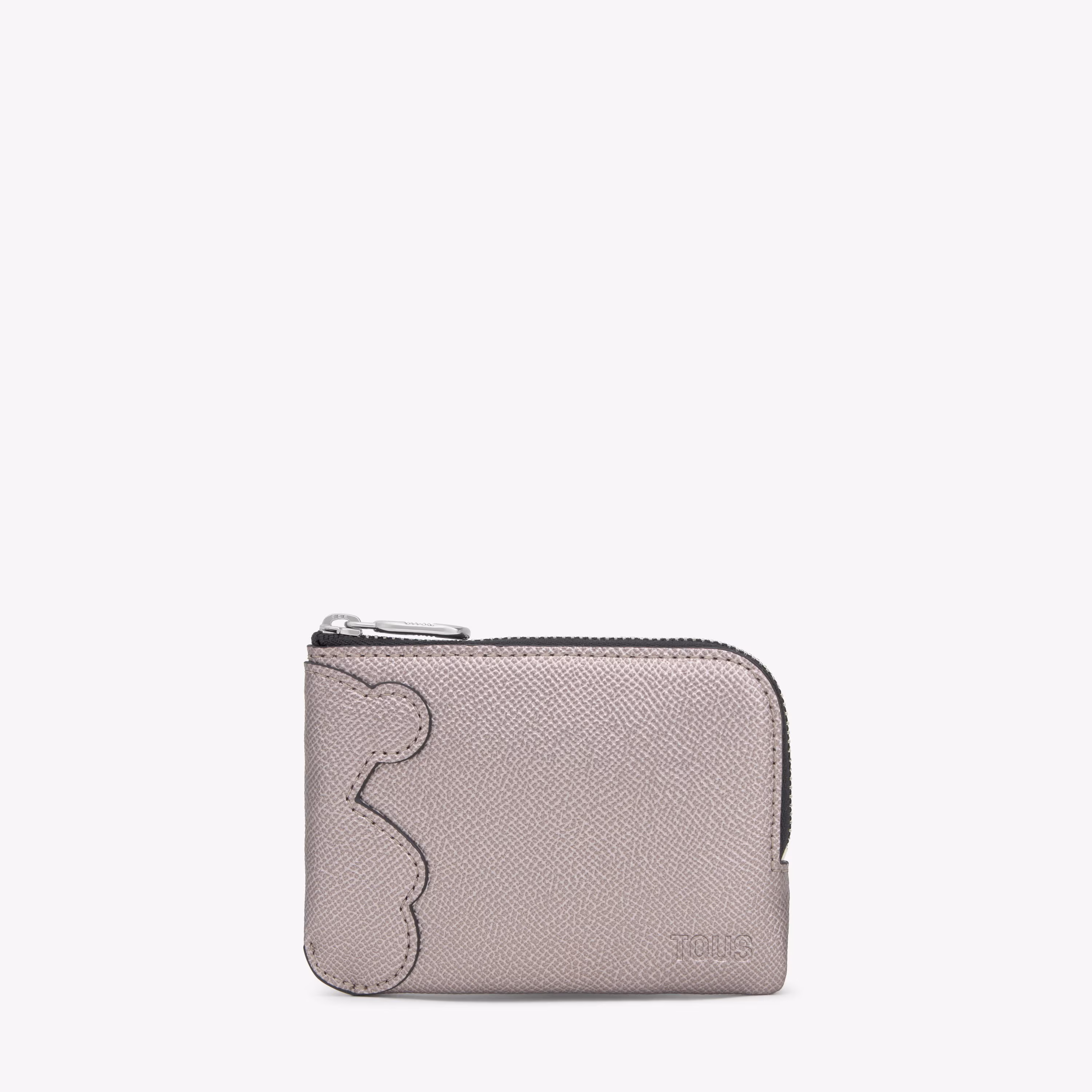 Monedero plateado TOUS Bear