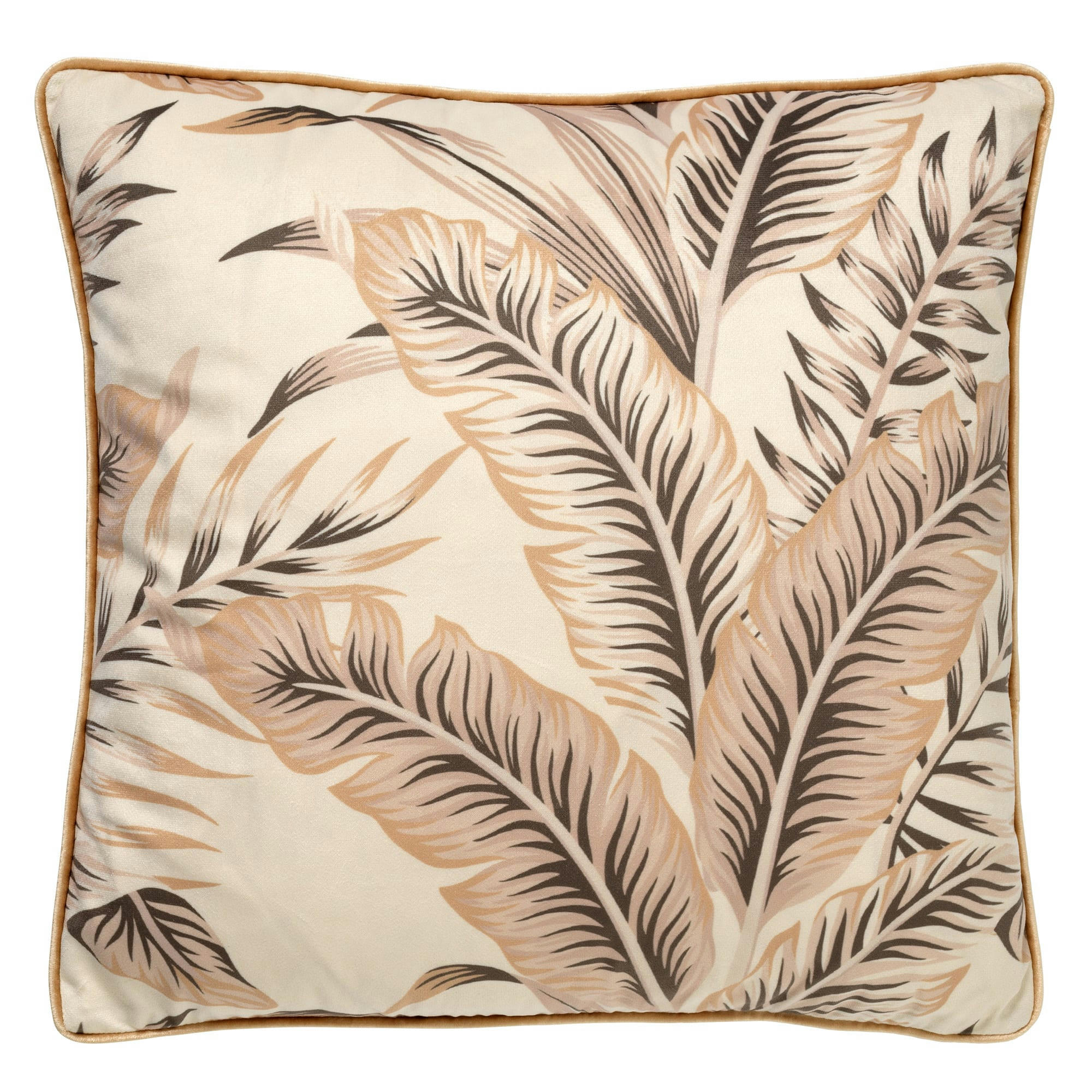 PALMER - Housse de coussin beige doux-45x45 cm avec motif fleuri