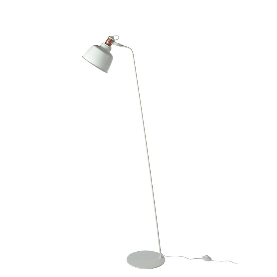 - Lampadaire en acier blanc et bronze
