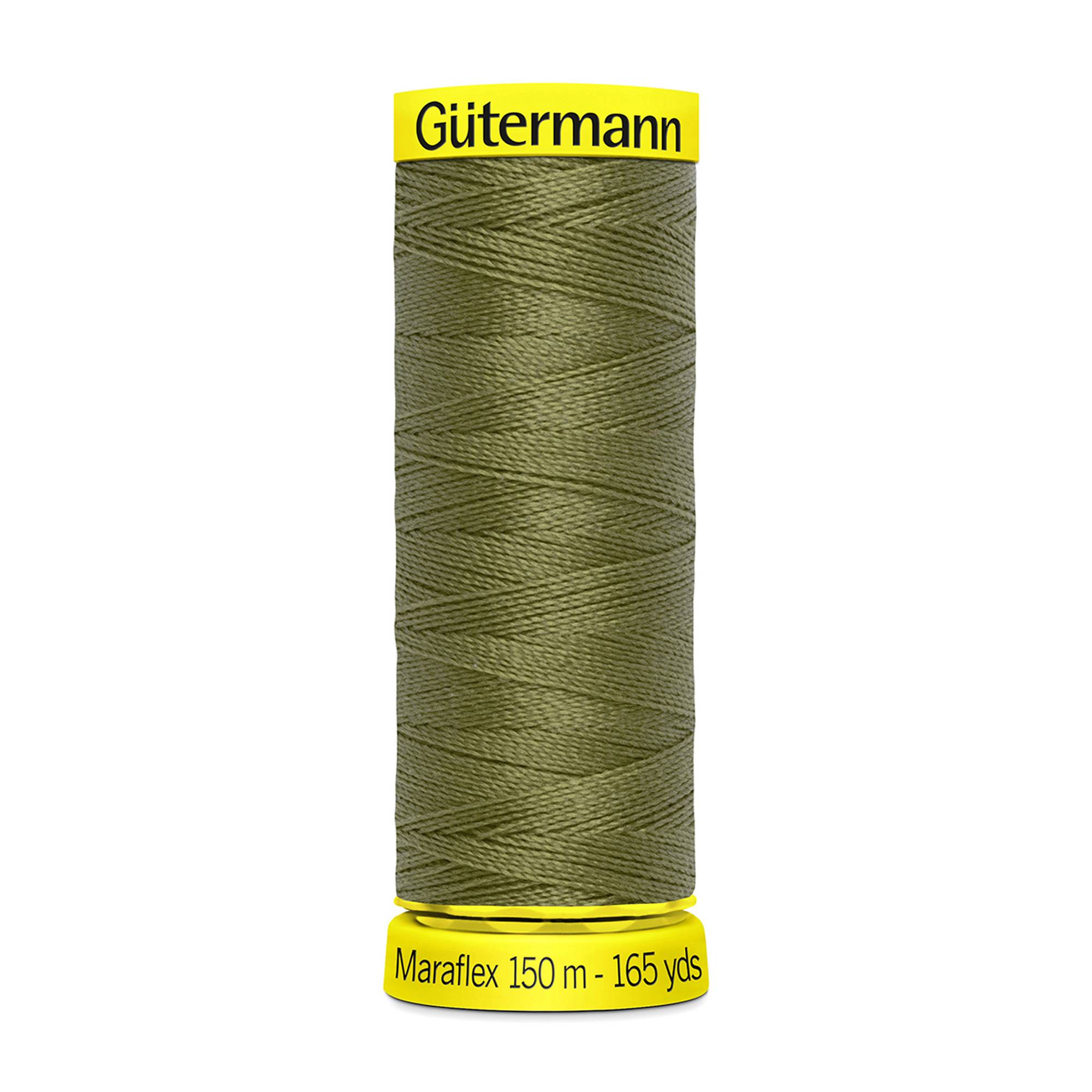 Gutermann Olive Maraflex Stretchy Sewing Thread 150m (432)