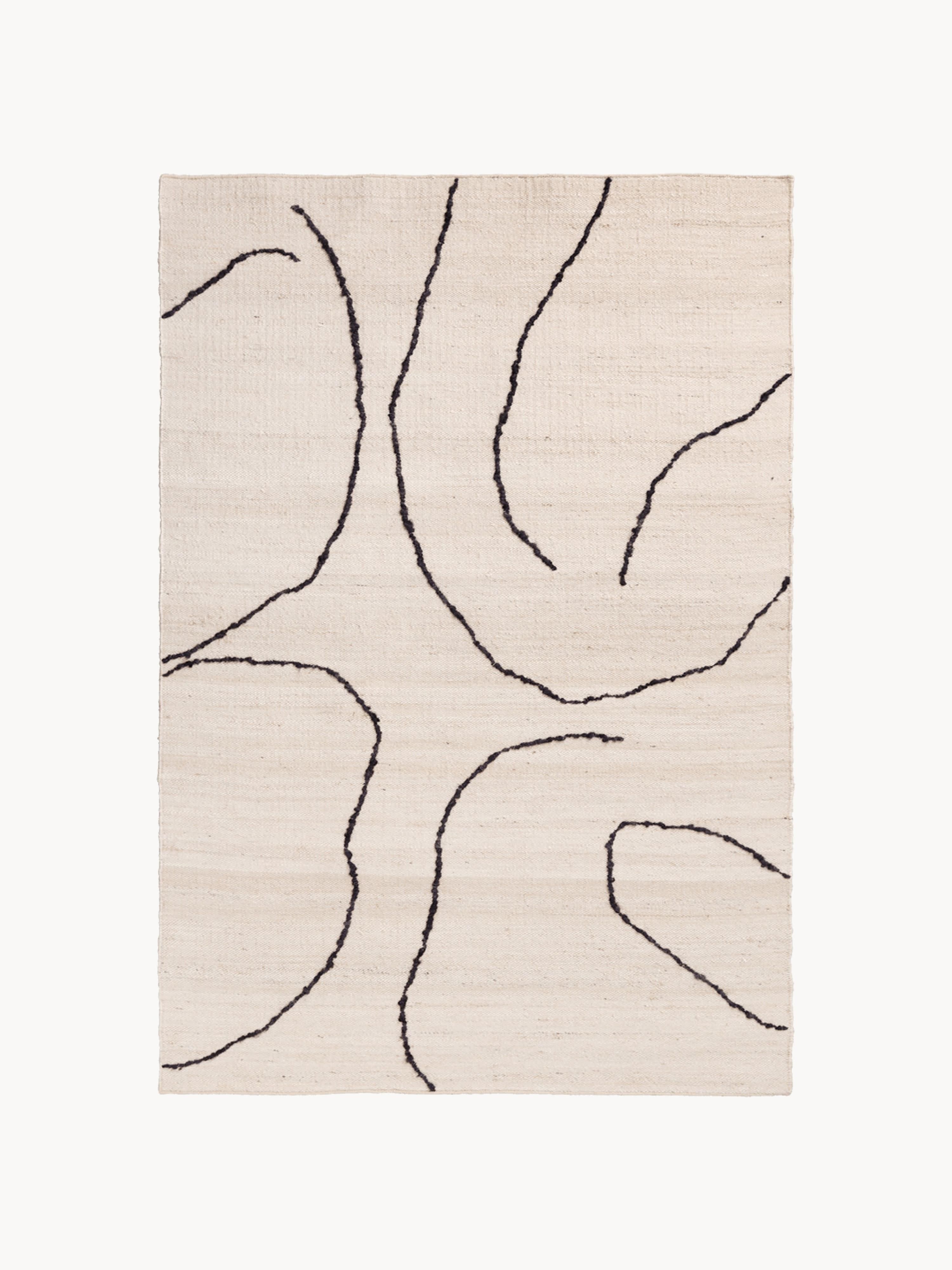 Handgewebter Jute-Teppich Gesso
