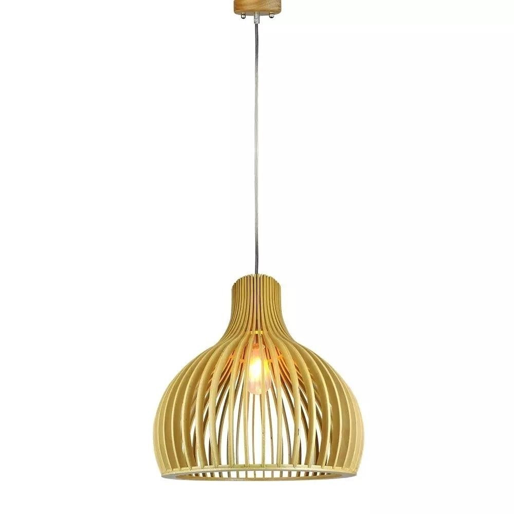 Lampa wisząca jasne drewno VT-4453 1xE27x60W wym: 145x45x45 cm V-TAC