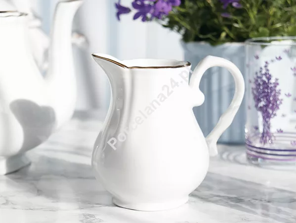 Serwis obiadowo - kawowy na 12 osób (81 el.) Bogucice - Gino White Gold 1273