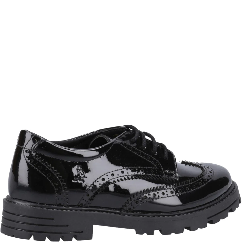 Hush Puppies Maxine XL Patent Senior School Shoes