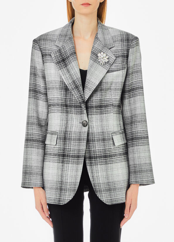 Blazer da completo con spilla