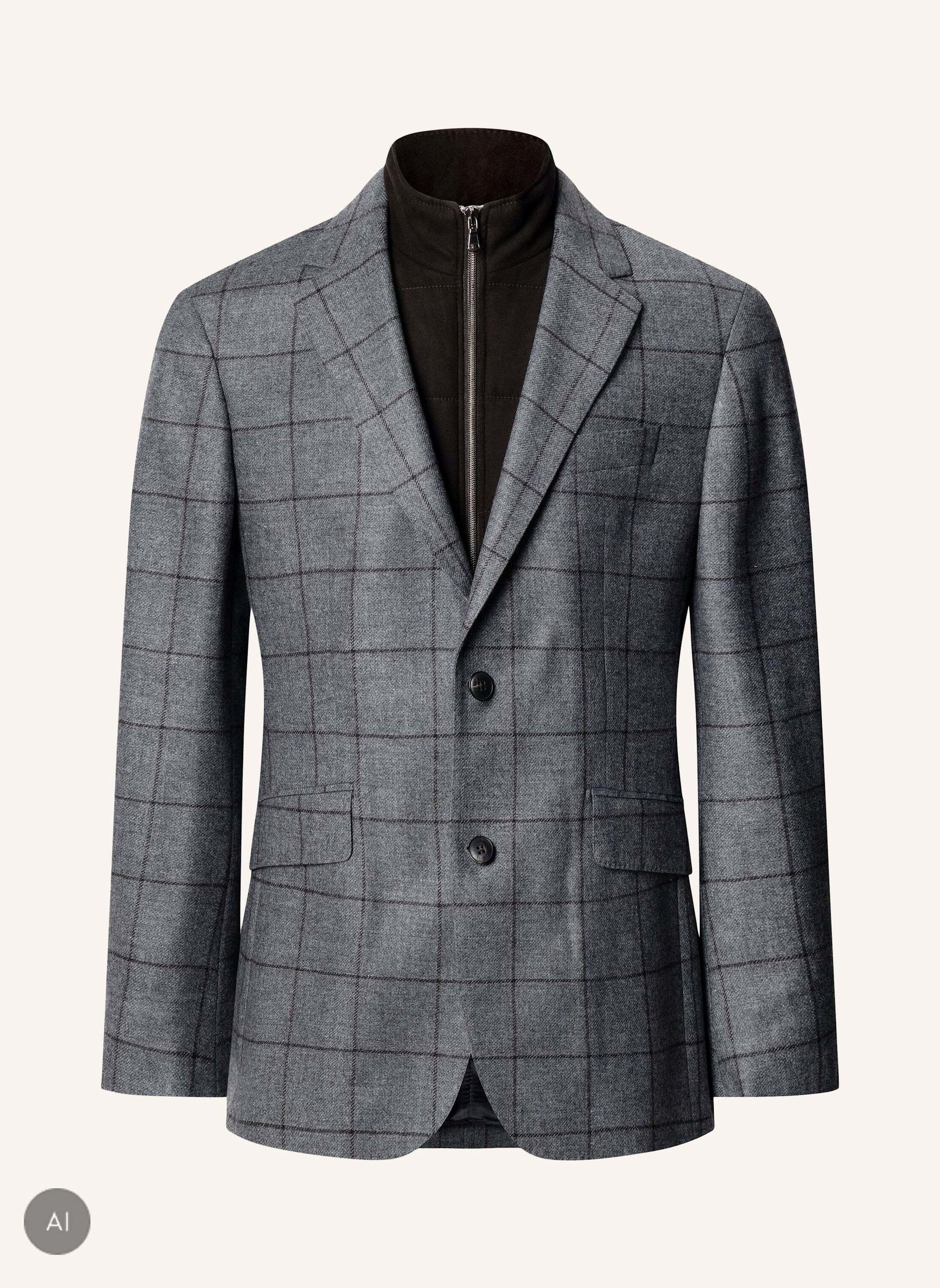 HACKETT LONDON Sakko GREY WOOL WPANE BIB