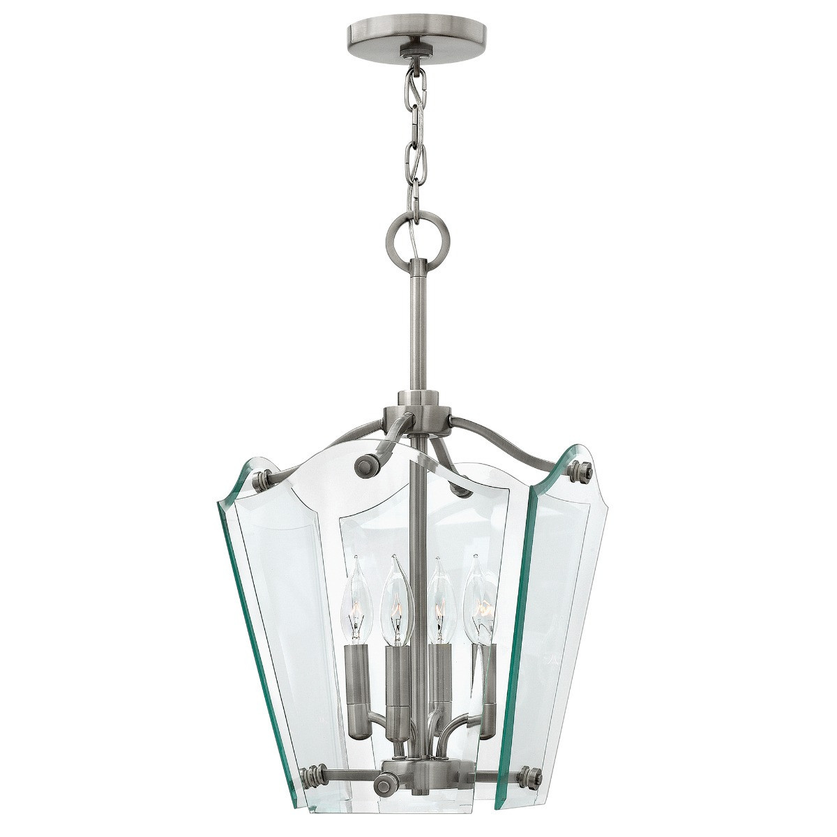 Lampa wisząca polerowany antyczny nikiel Wingate 4xE14x60W Hinkley