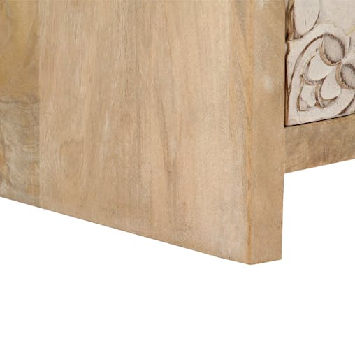 NNEVL Bedside Table Solid Mango Wood 40x30x50 cm