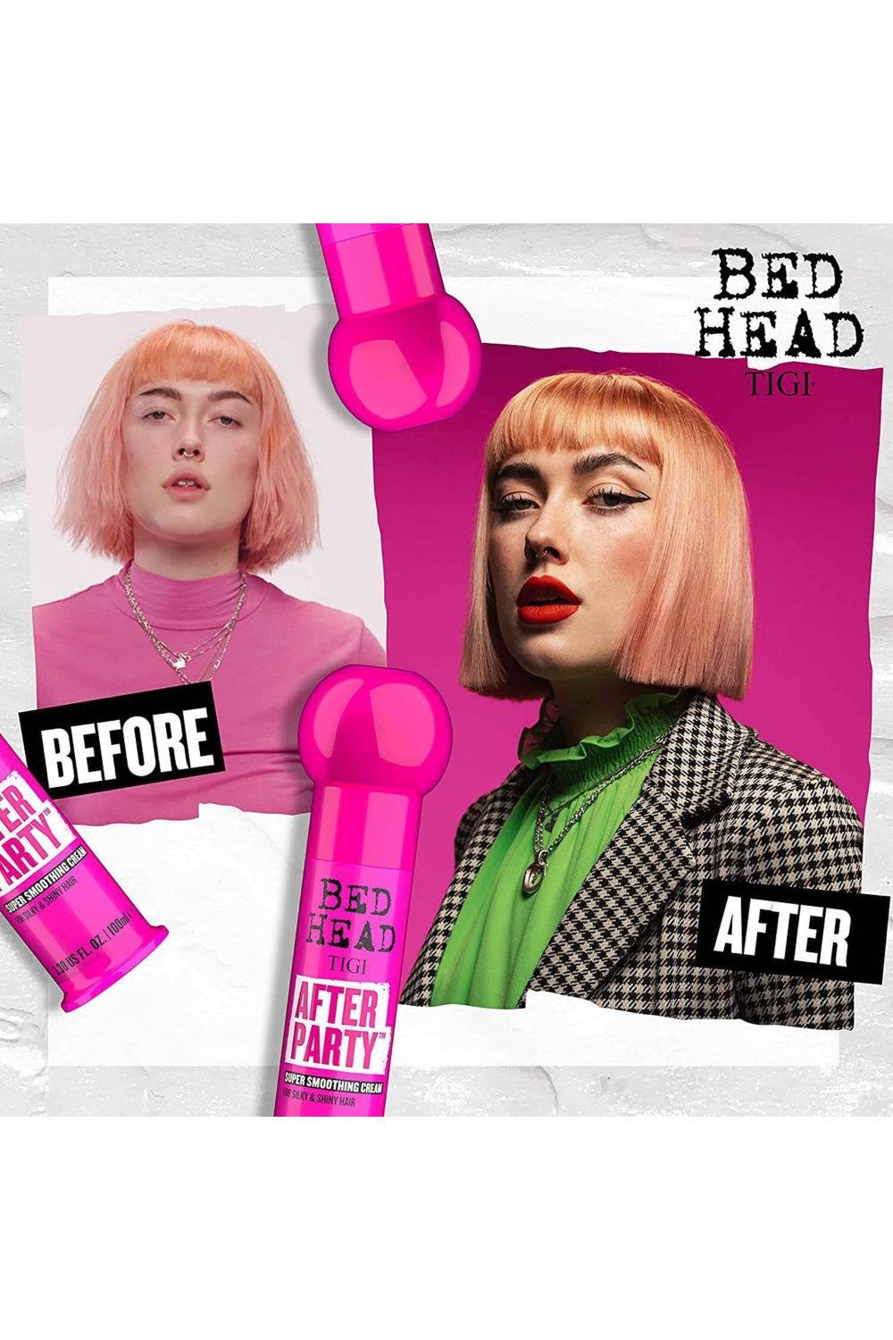 Tigi After Party Smoothing 'Cream' for Frizz Free Hair 100ml, 2pk