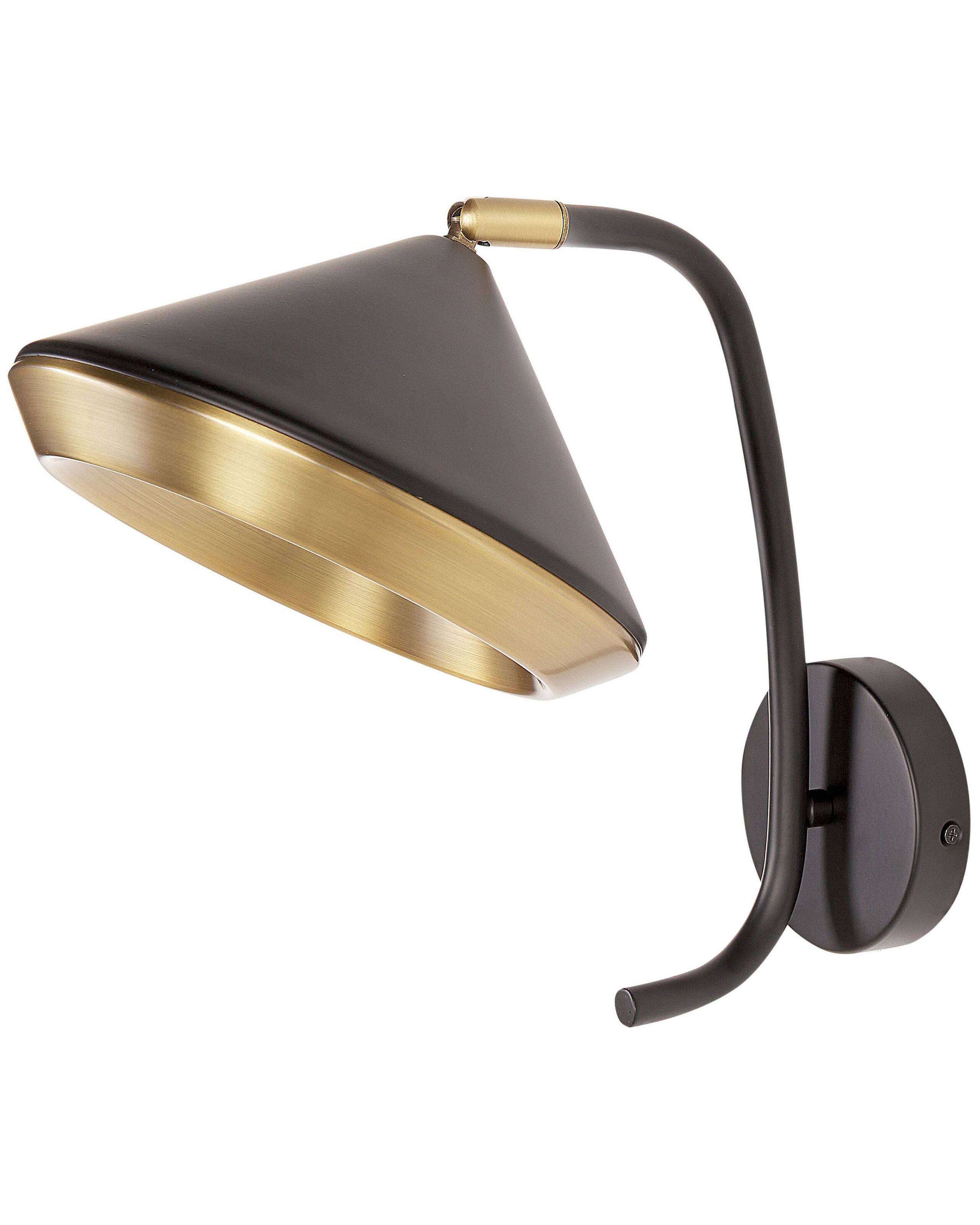 Lampa ścienna metalowa czarna miedziana