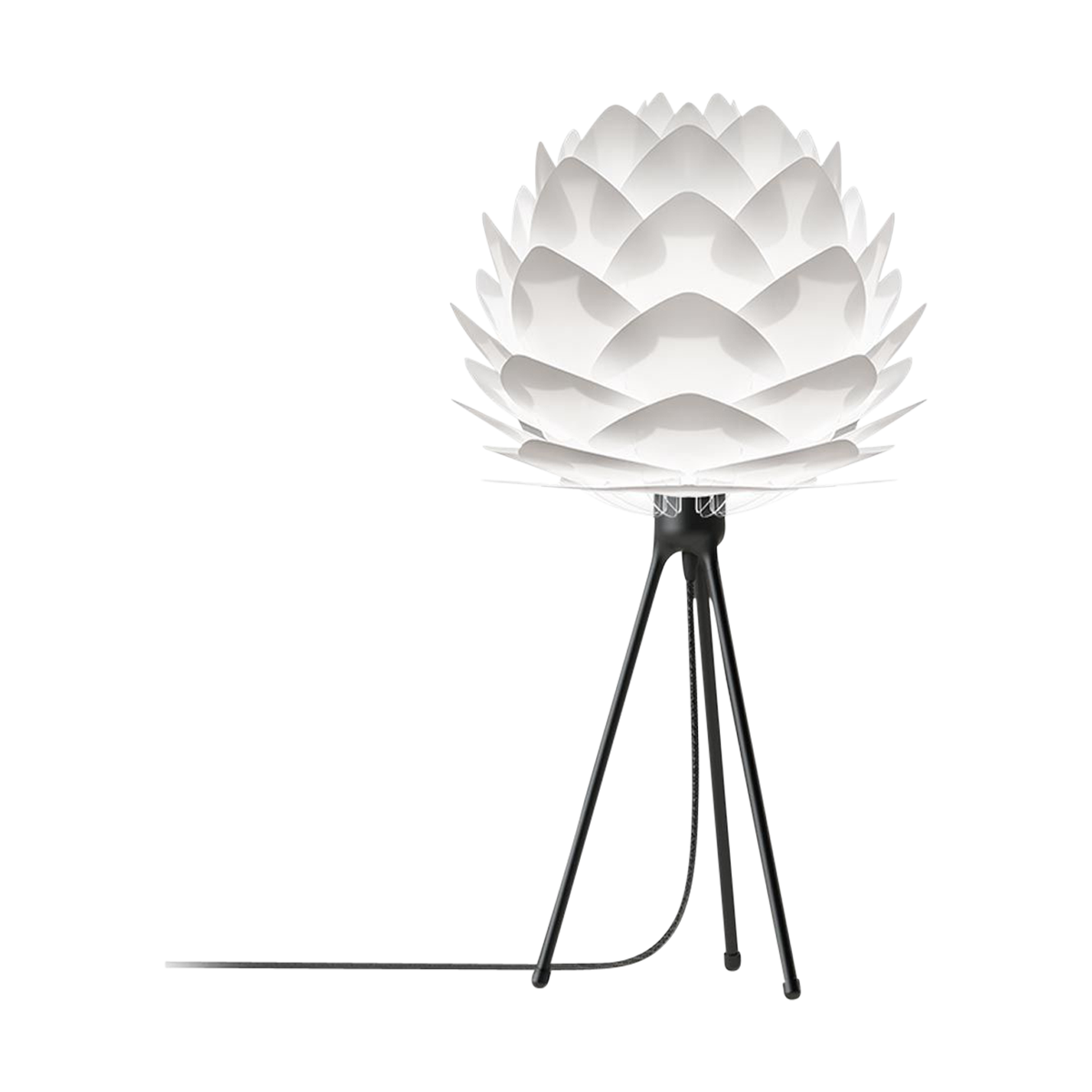 Umage Silvia Mini tafellamp white - met tripod zwart - Ø 32 cm